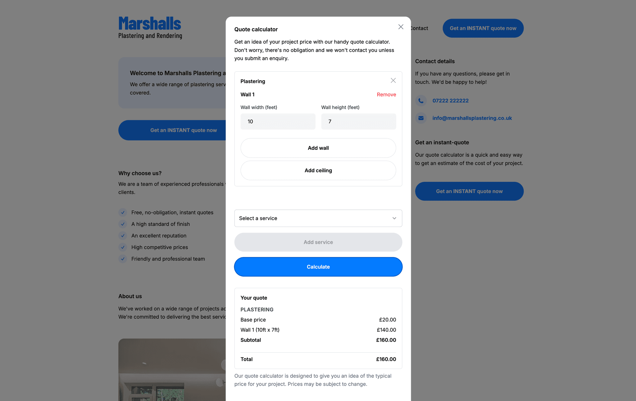 Leadpad instant-quoting system